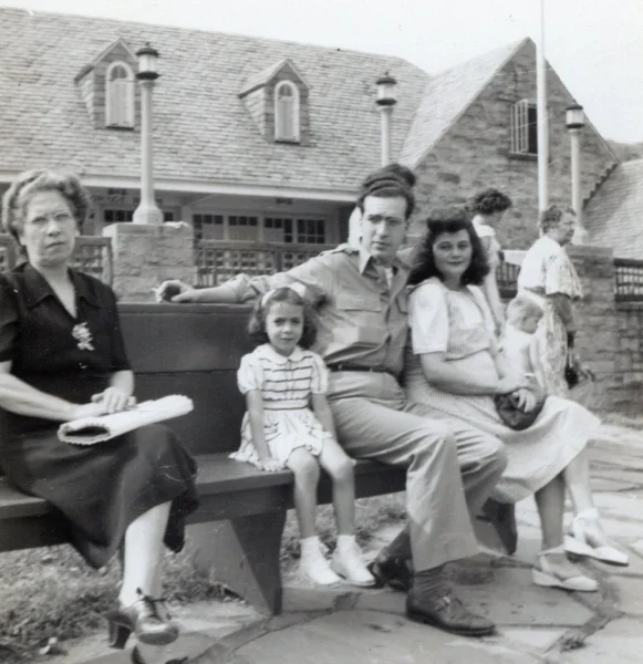 North Park Family Picnic (1946) - Italian-American extended family picnic at North Park, Allegheny County Park, Allegheny County, PA. The family lived in Pittsburgh and would often travel to North Park for picnics. Photo shows Domenica (Cicero) Marguglio,